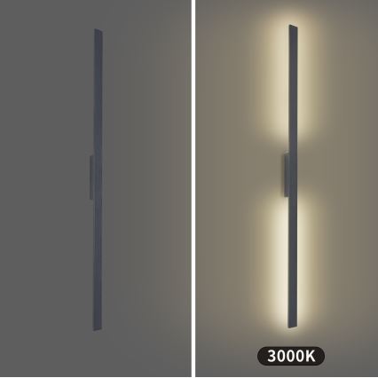 Brilagi - Aplică de exterior LUNA LED/30W/230V 3000K IP65 150 cm antracit CRI 90