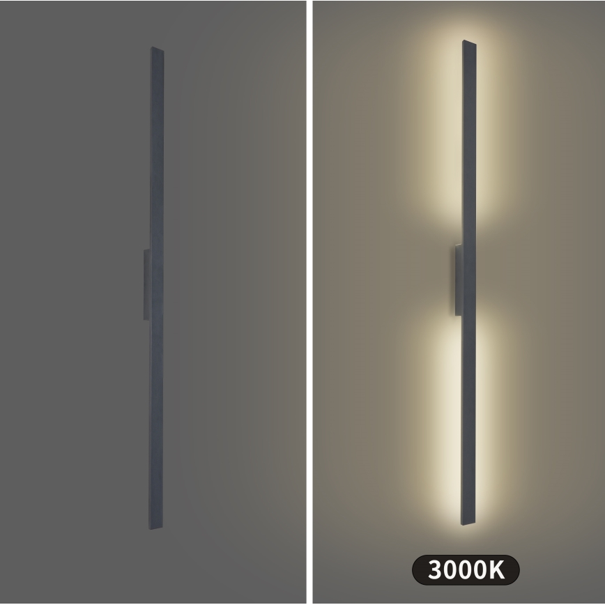 Brilagi - Aplică de exterior LUNA LED/30W/230V 3000K IP65 150 cm antracit CRI 90