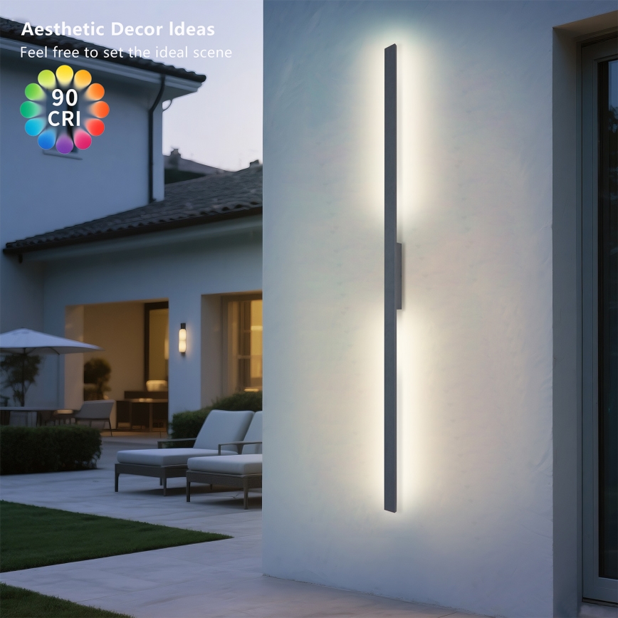 Brilagi - Aplica de perete LED pentru exterior LUNA LED/30W/230V 4000K IP65 150 cm antracit CRI 90