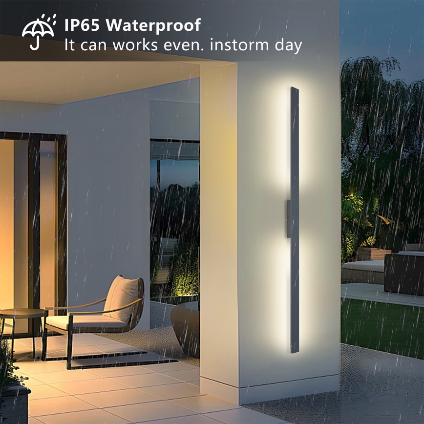 Brilagi - Aplica de perete LED pentru exterior LUNA LED/30W/230V 4000K IP65 150 cm antracit CRI 90
