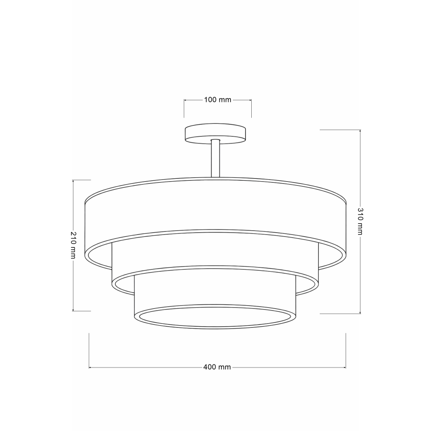 Brilagi - LUNETA, lustră aplicată 1xE27/60W/230V, Ø 40 cm, bej/auriu