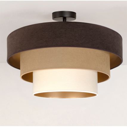 Brilagi - LUNETA, lustră aplicată, 1xE27/60W/230V, Ø 40 cm, maro/bej/crem