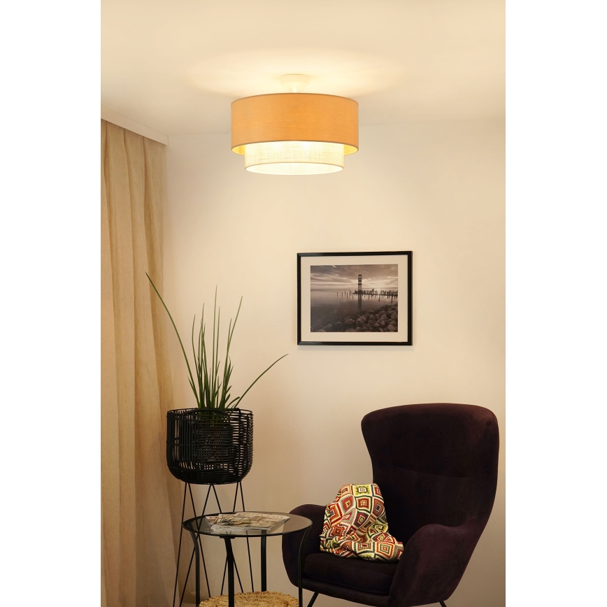 Brilagi - Candelabru aplicat ARIZONA BOHO 1xE27/15W/230V diametru 45 cm bej