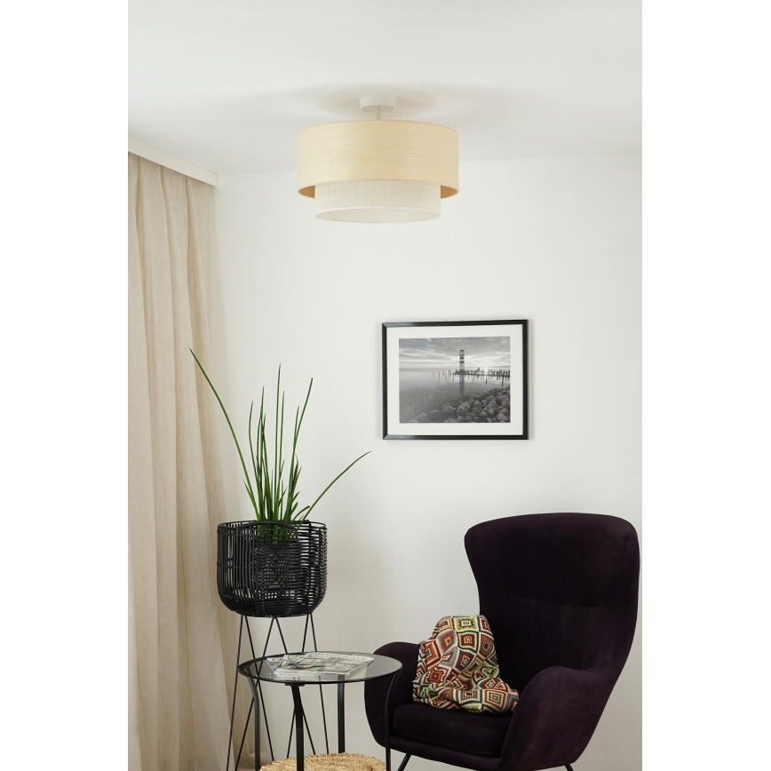 Brilagi - Candelabru aplicat ARIZONA BOHO 1xE27/15W/230V diametru 45 cm bej