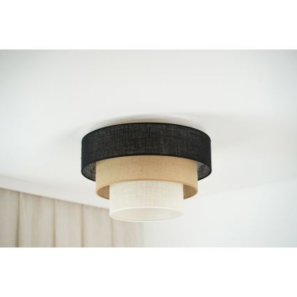 Brilagi - Lustr de tavan ASPEN LUNETA 1xE27/15W/230V diametru 45 cm negru/bej/crem
