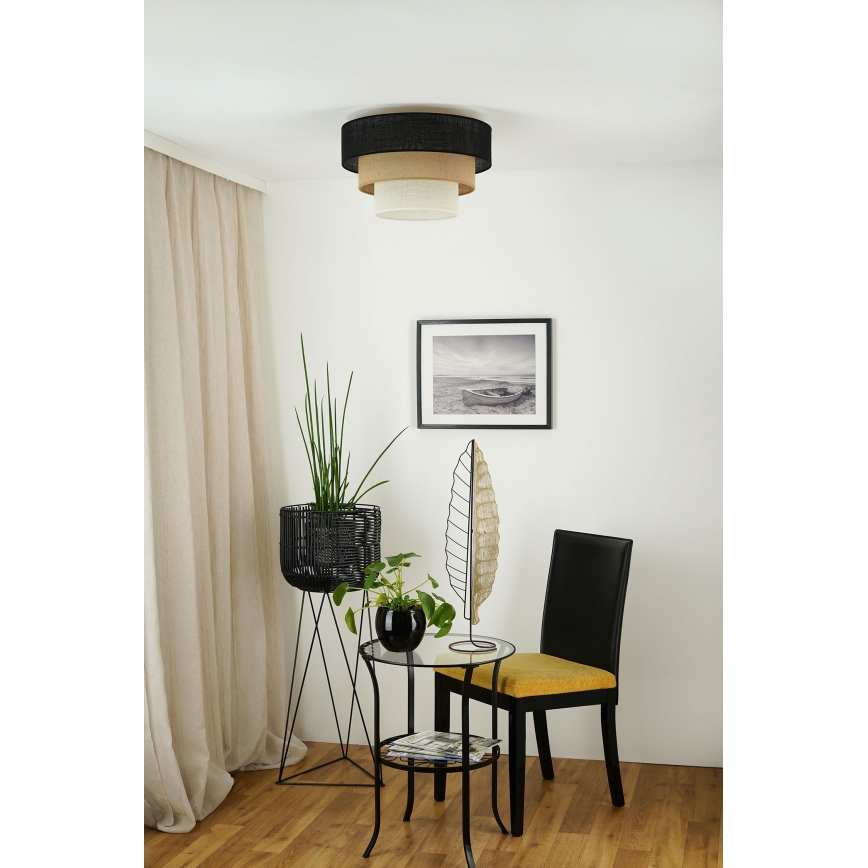 Brilagi - Lustr de tavan ASPEN LUNETA 1xE27/15W/230V diametru 45 cm negru/bej/crem