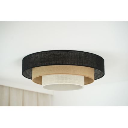 Brilagi - Lustr de tavan ASPEN LUNETA LED/12W/230V diam. 60 cm 3000K/4000K/6400K negru/bej/crem