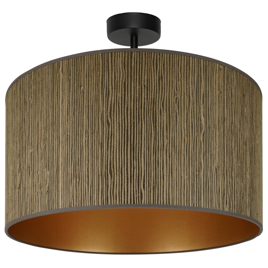 Brilagi - Plafonieră BOSTON ROLLER 1xE27/15W/230V diametru 45 cm, nuanță maro pai/auriu