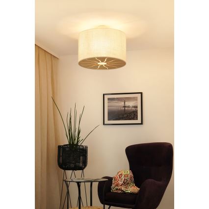 Brilagi - Plafonieră COUNTRY ROLLER 1xE27/15W/230V diametru 50 cm crem