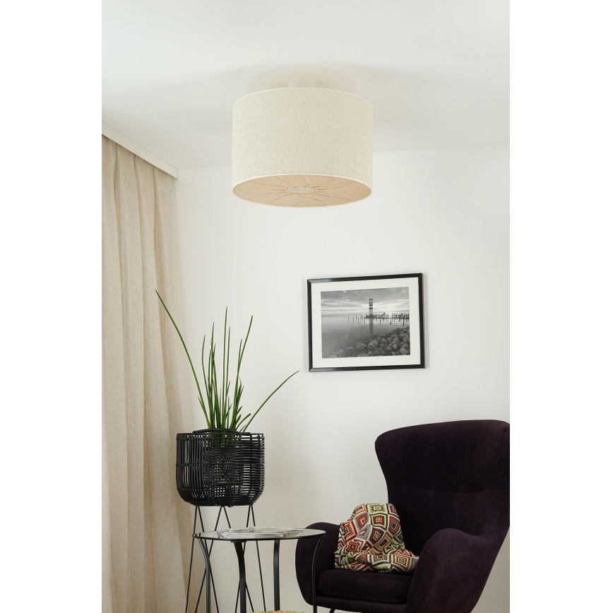 Brilagi - Plafonieră COUNTRY ROLLER 1xE27/15W/230V diametru 50 cm crem