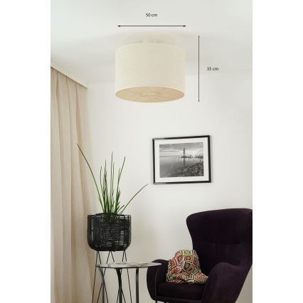 Brilagi - Plafonieră COUNTRY ROLLER 1xE27/15W/230V diametru 50 cm crem