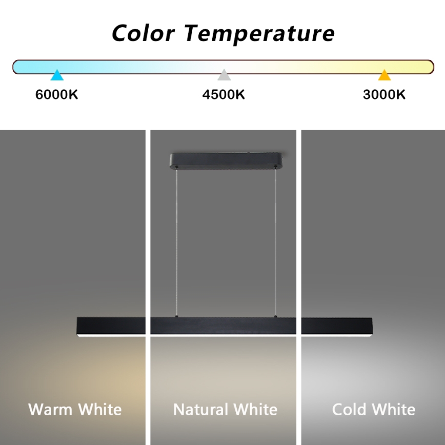 Brilagi - Candelabru LED reglabil pe cablu SLEEKLINE SMART LED/40W/230V 3000-6000K Wi-Fi Tuya negru + telecomandă