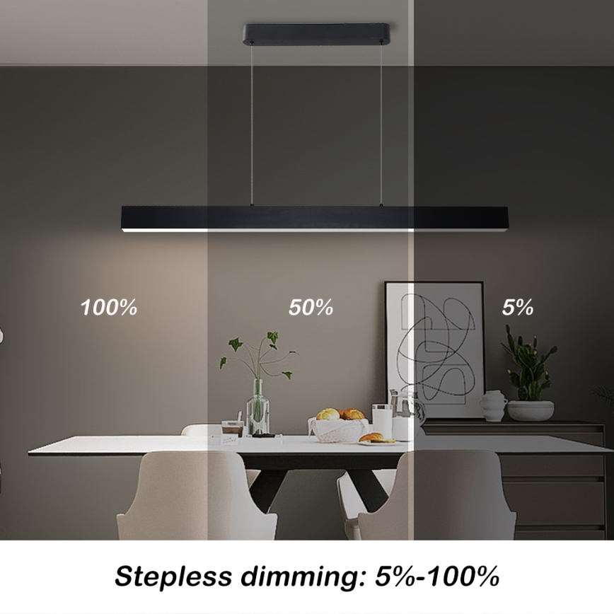 Brilagi - Candelabru LED reglabil pe cablu SLEEKLINE SMART LED/40W/230V 3000-6000K Wi-Fi Tuya negru + telecomandă