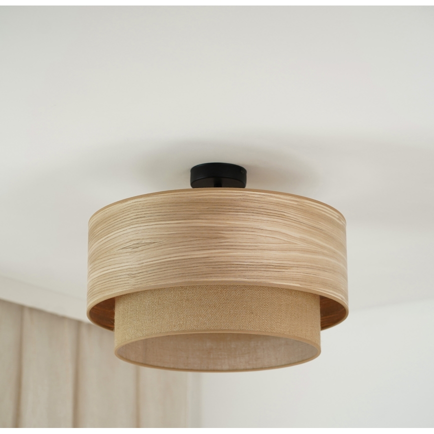 Brilagi - Candelabru aplicat MONTANA BOHO 1xE27/15W/230V diametru 45 cm maro