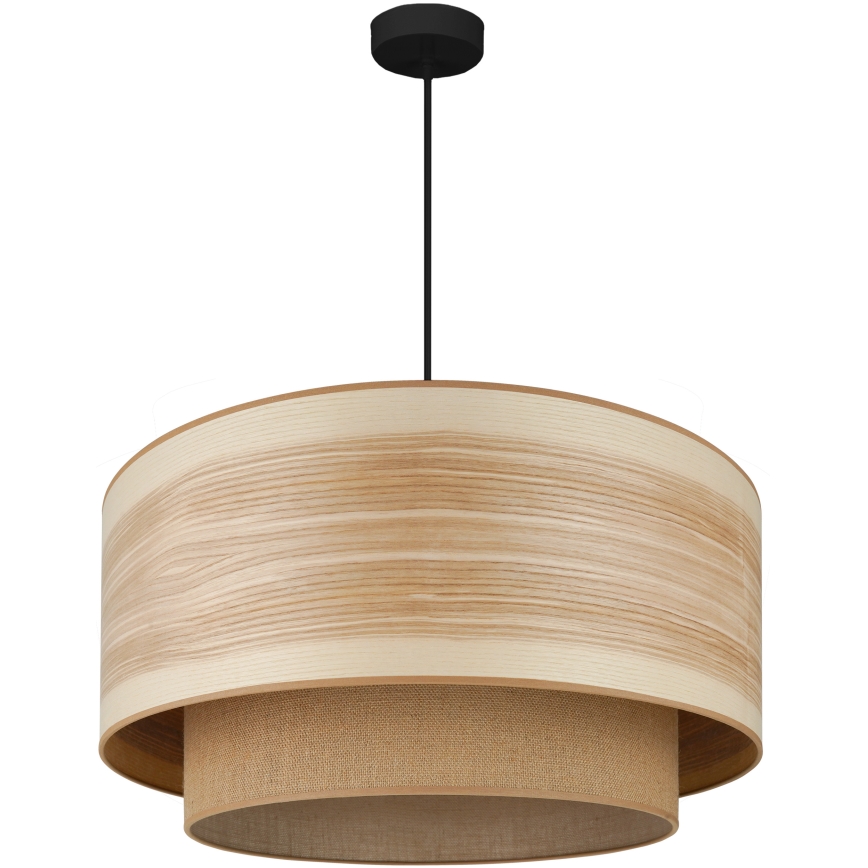 Brilagi - Candelabru suspendat pe cablu MONTANA BOHO 1xE27/15W/230V diam. 60 cm maro/negru