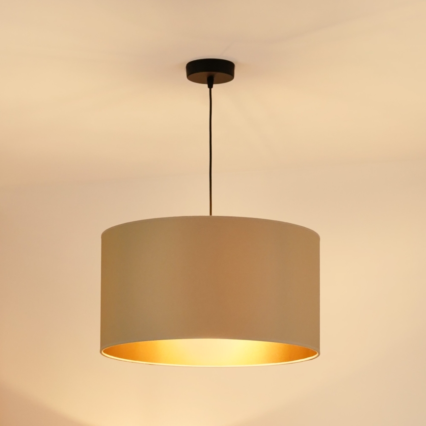 Brilagi - Candelabru suspendat pe cablu OREGON ROLLER VEGE 1xE27/15W/230V diametru 45 cm bej