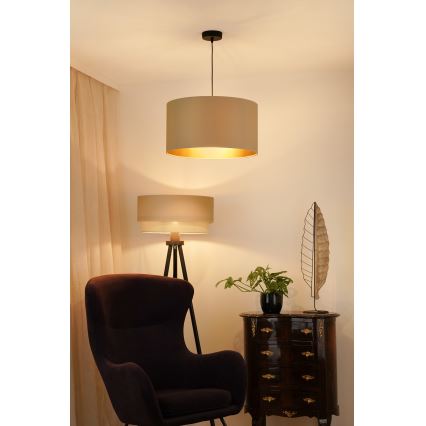 Brilagi - Candelabru suspendat pe cablu OREGON ROLLER VEGE 1xE27/15W/230V diametru 45 cm bej