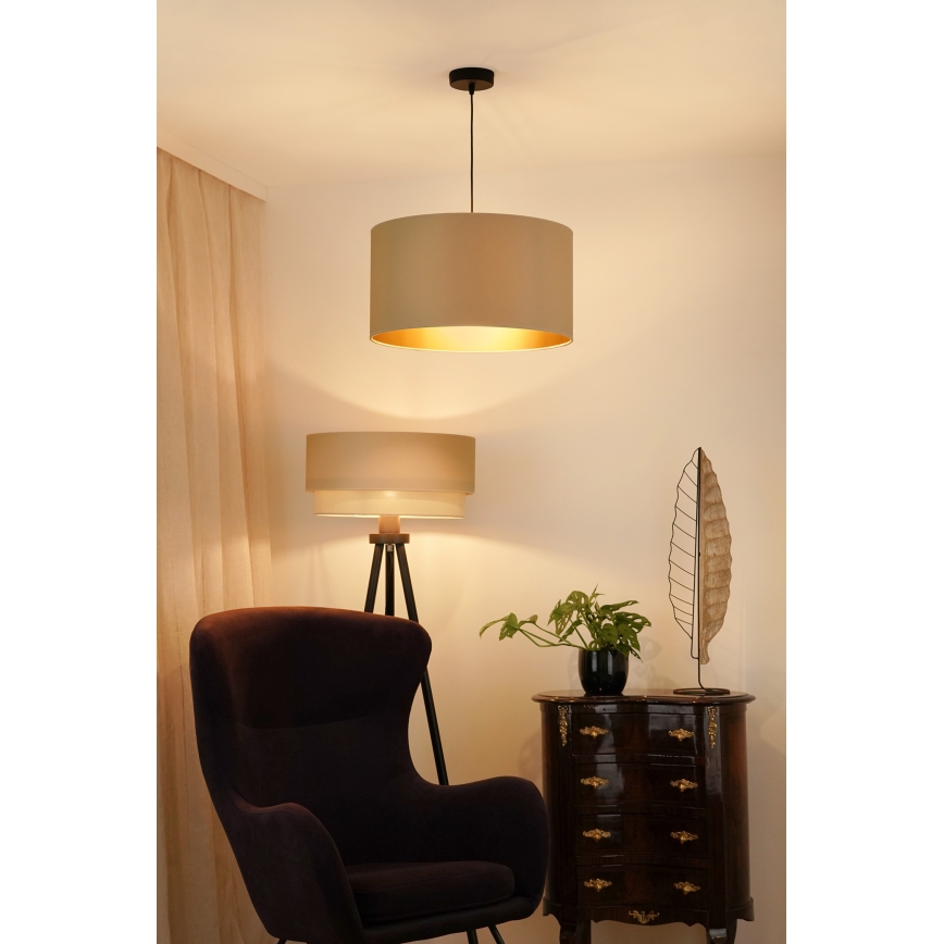 Brilagi - Candelabru suspendat pe cablu OREGON ROLLER VEGE 1xE27/15W/230V diametru 45 cm bej