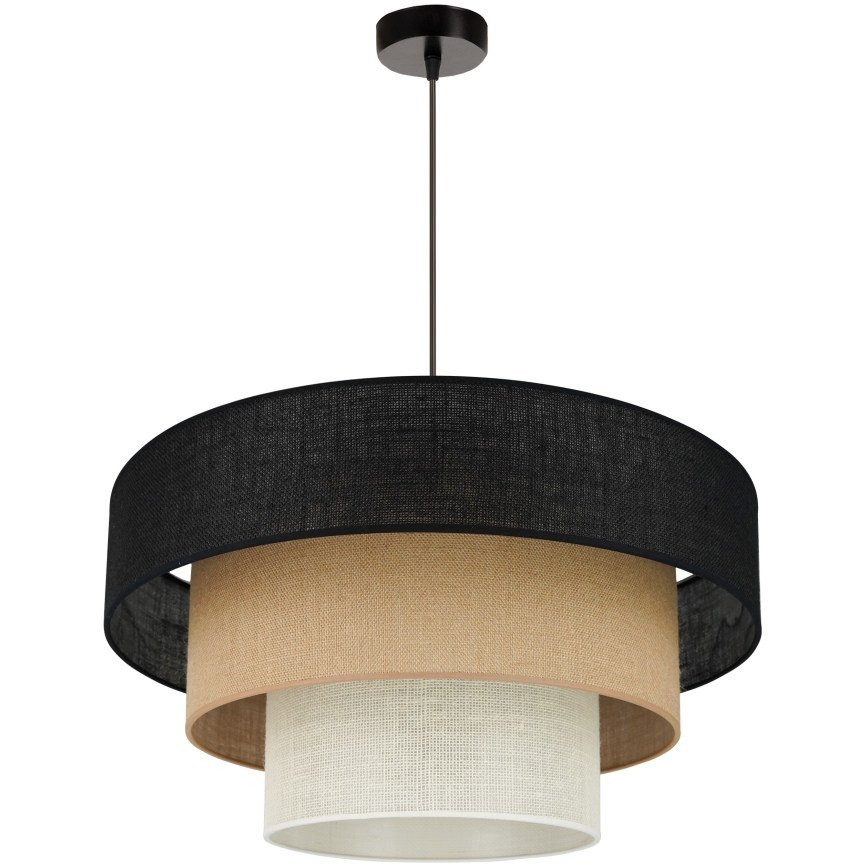 Brilagi - Candelabru suspendat pe cablu ASPEN LUNETA 1xE27/15W/230V diam. 60 cm negru/bej/crem