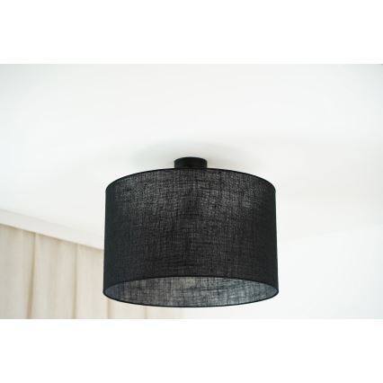 Brilagi - Plafonieră TUBES ROLLER 1xE27/15W/230V diametru 50 cm negru