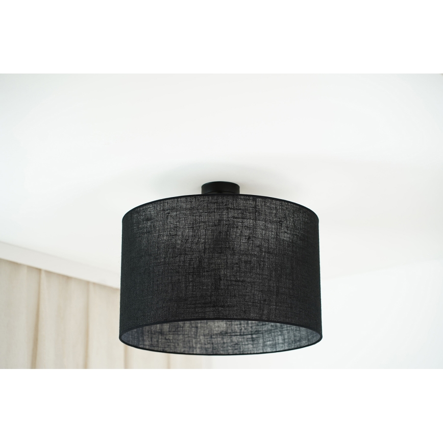 Brilagi - Plafonieră TUBES ROLLER 1xE27/15W/230V diametru 50 cm negru