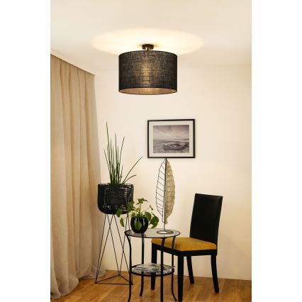 Brilagi - Plafonieră TUBES ROLLER 1xE27/15W/230V diametru 50 cm negru