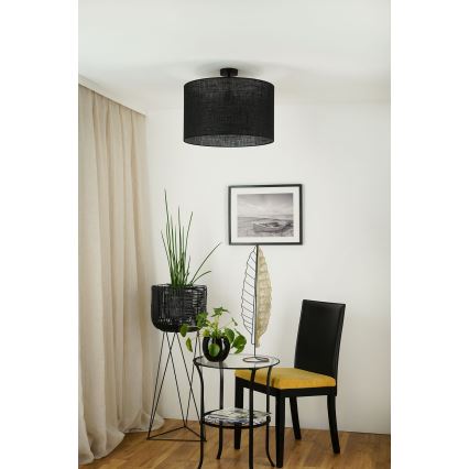 Brilagi - Plafonieră TUBES ROLLER 1xE27/15W/230V diametru 50 cm negru