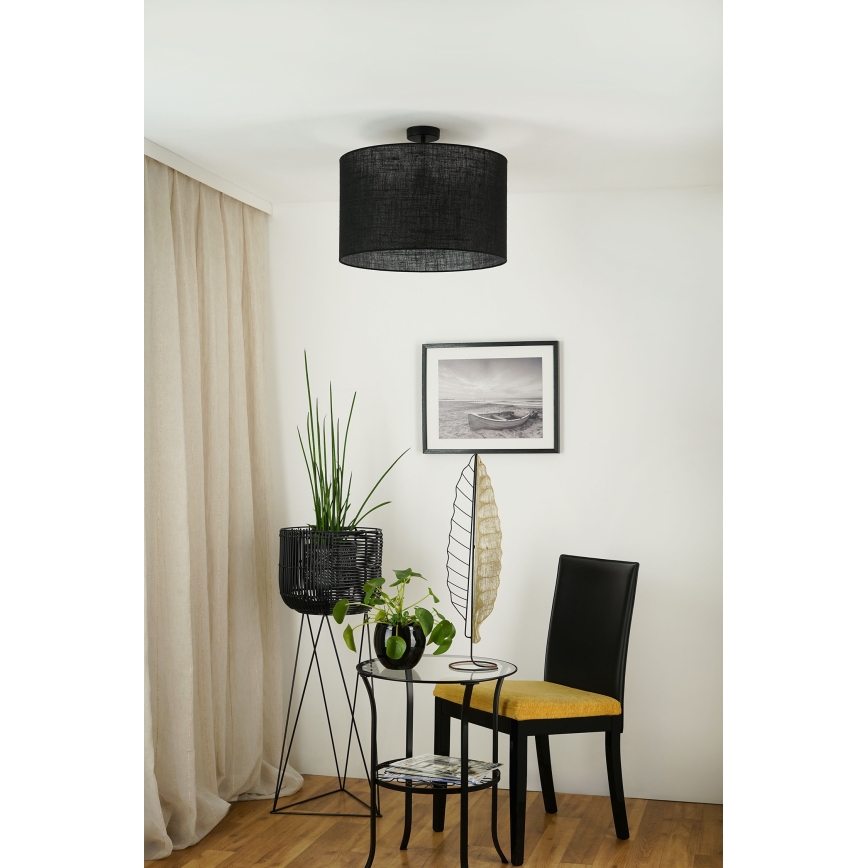 Brilagi - Plafonieră TUBES ROLLER 1xE27/15W/230V diametru 50 cm negru