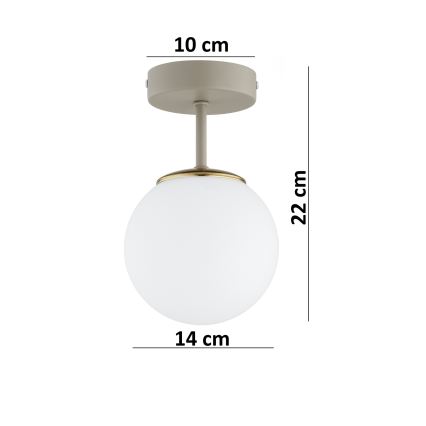 Brilagi - Lustră aplicată 1xE27/60W/230V bej/auriu