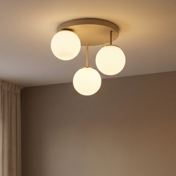 Brilagi - Lustră aplicată 3xE27/60W/230V bej/auriu