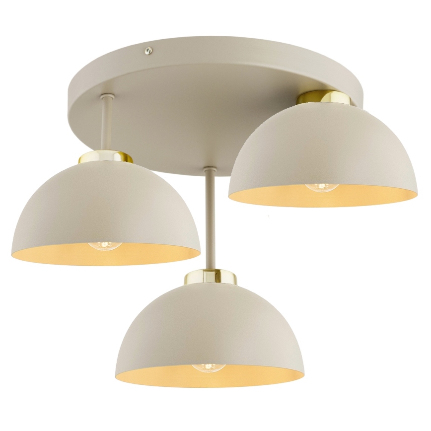 Brilagi - Lustră aplicată 3xE27/60W/230V bej/auriu