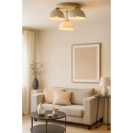 Brilagi - Lustră aplicată 3xE27/60W/230V bej/auriu