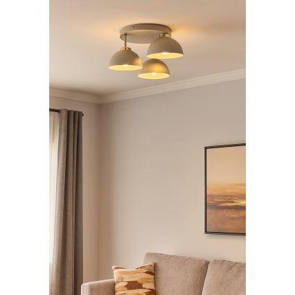Brilagi - Lustră aplicată 3xE27/60W/230V bej/auriu