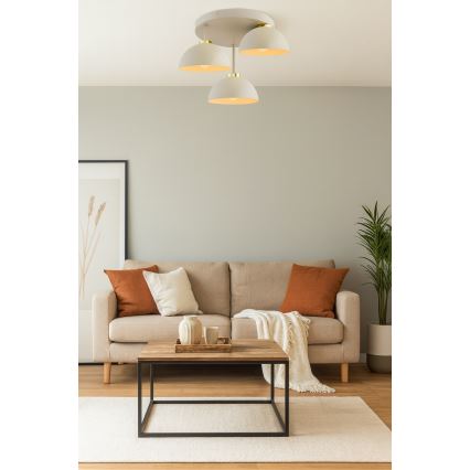 Brilagi - Lustră aplicată 3xE27/60W/230V bej/auriu