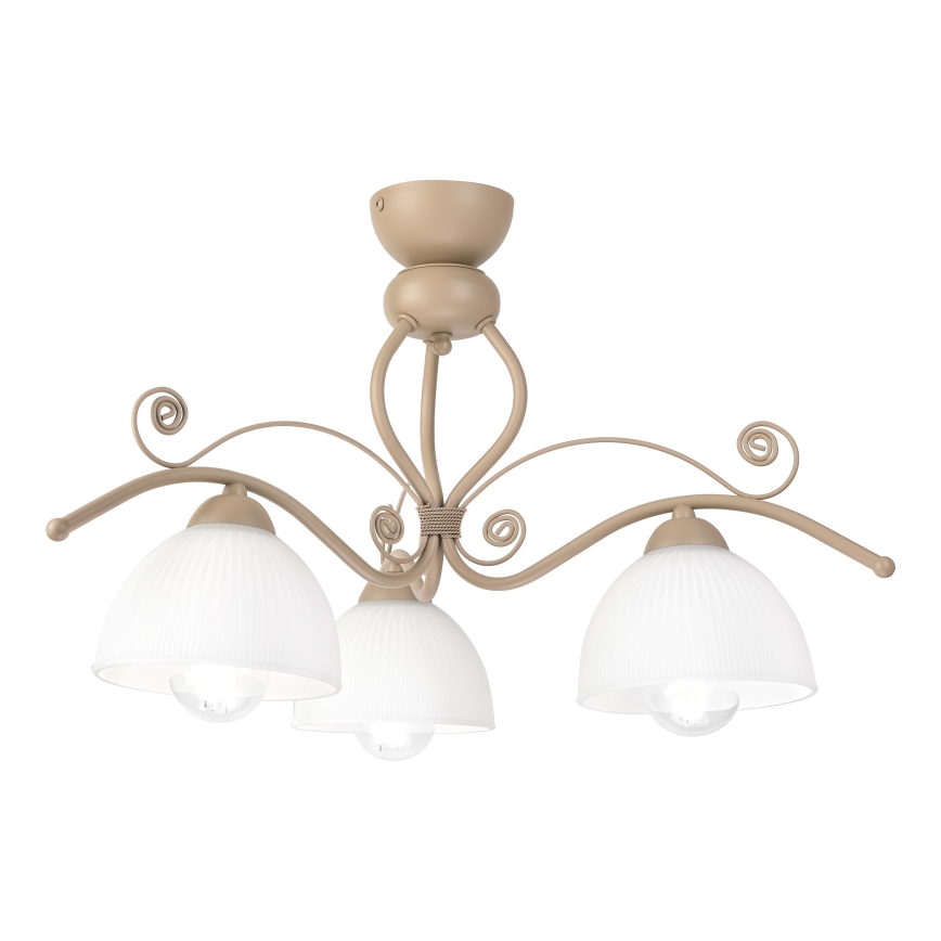 Brilagi - Lustră aplicată ANTICO MODERN 3xE27/60W/230V, bej