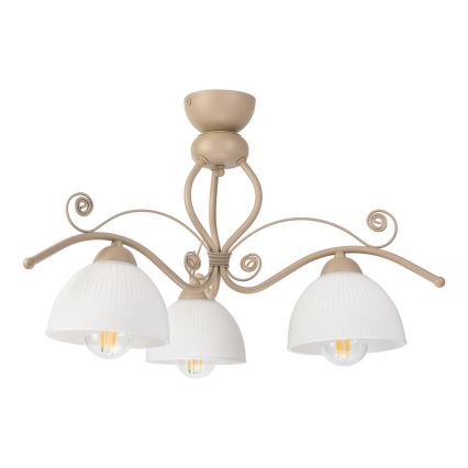 Brilagi - Lustră aplicată ANTICO MODERN 3xE27/60W/230V, bej
