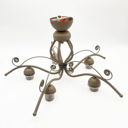 Brilagi - Lustră aplicată ANTICO MODERN 5xE27/60W/230V bej
