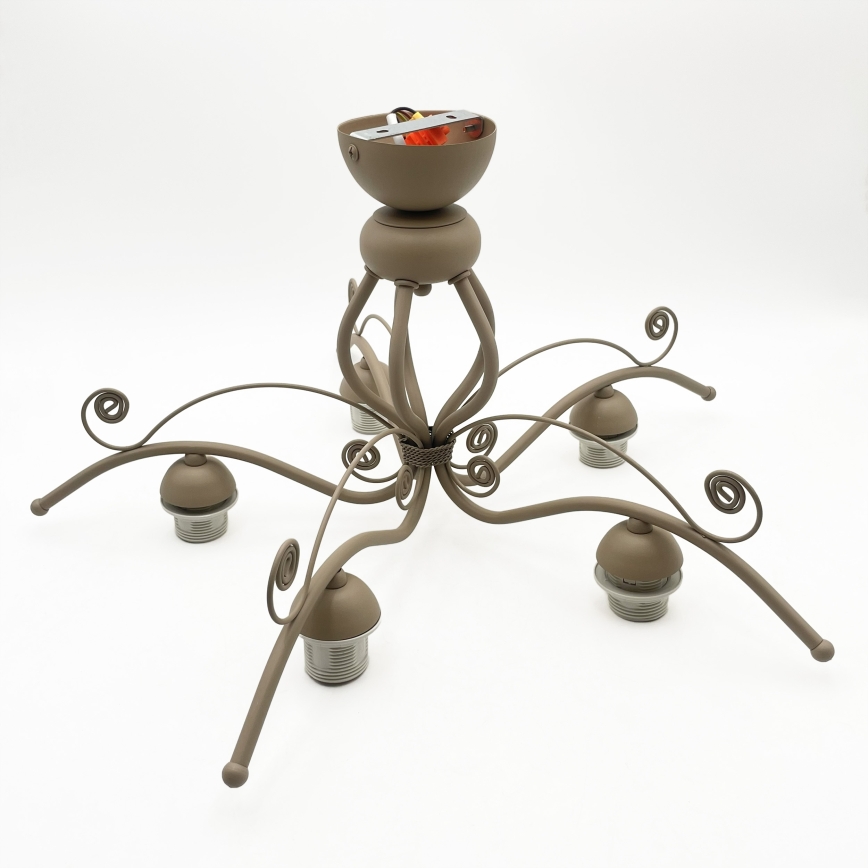 Brilagi - Lustră aplicată ANTICO MODERN 5xE27/60W/230V bej
