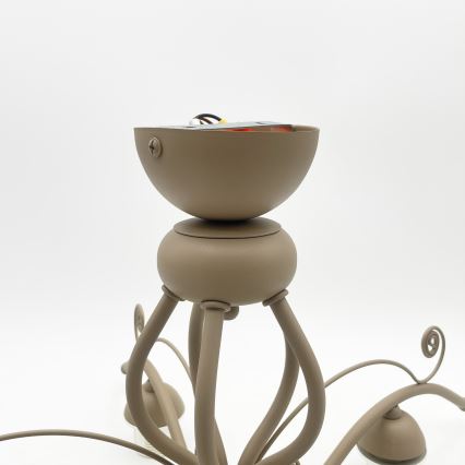 Brilagi - Lustră aplicată ANTICO MODERN 5xE27/60W/230V bej