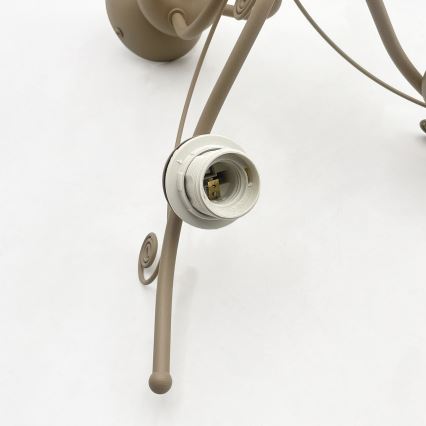 Brilagi - Lustră aplicată ANTICO MODERN 5xE27/60W/230V bej