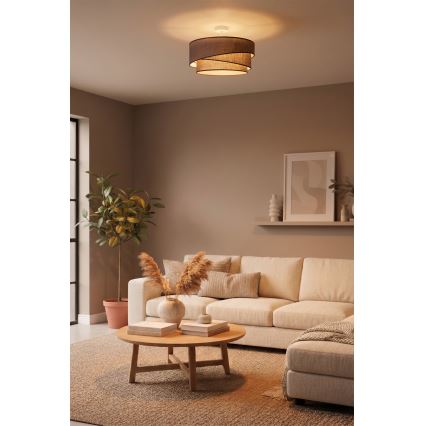 Brilagi - Lustră aplicată ARROW, 1 x E27, 60 W, 230 V, Ø 45 cm, maro