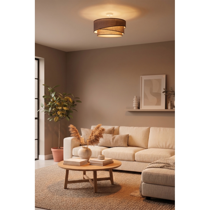 Brilagi - Lustră aplicată ARROW, 1 x E27, 60 W, 230 V, Ø 45 cm, maro