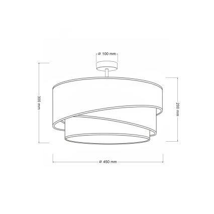 Brilagi - Lustră aplicată ARROW, 1 x E27, 60 W, 230 V, Ø 45 cm, maro