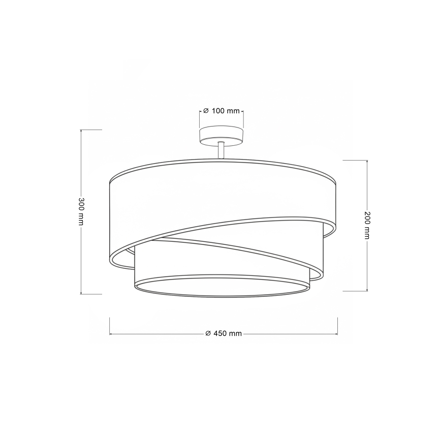 Brilagi - Lustră aplicată ARROW, 1 x E27, 60 W, 230 V, Ø 45 cm, maro