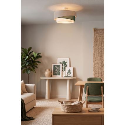 Brilagi - Lustră aplicată ARROW, 1x E27/60W/230V, Ø 45 cm, bej/verde/alb