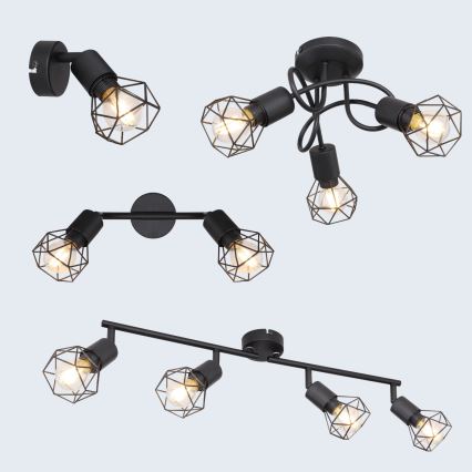 Brilagi - Lustră aplicată CAGE 3xE14/40W/230V