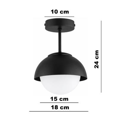 BRILAGI - Lustră aplicată COSMO 1xE27/60W/230V neagră