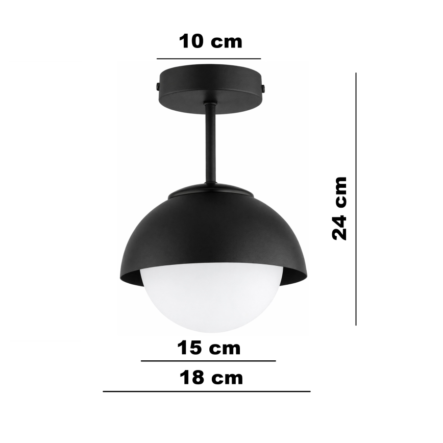 BRILAGI - Lustră aplicată COSMO 1xE27/60W/230V neagră