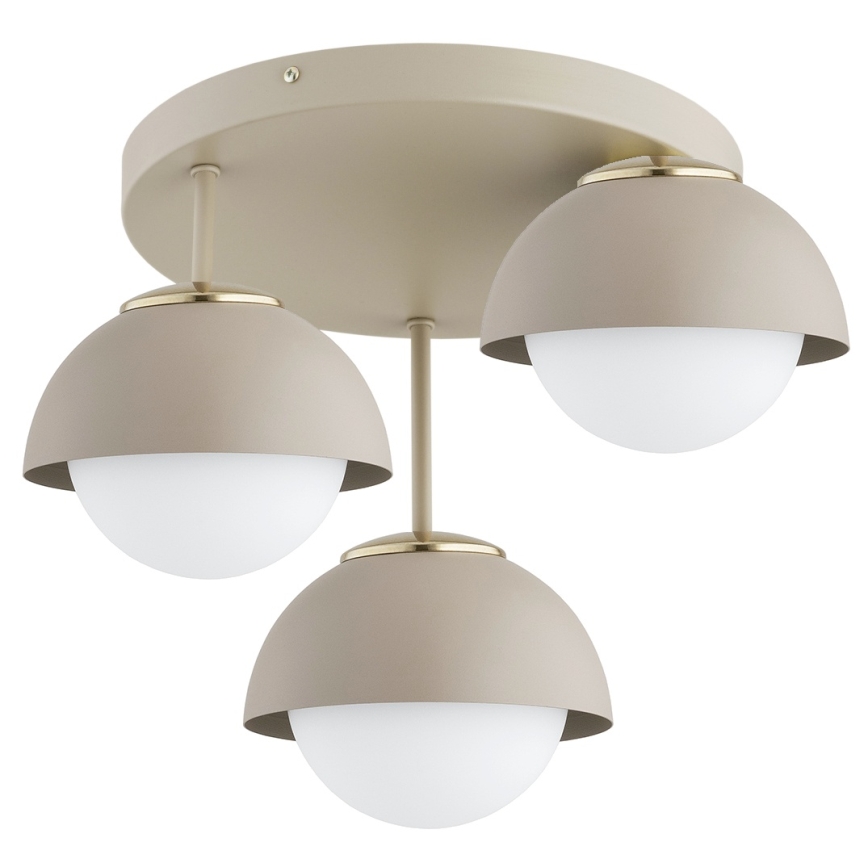 Brilagi - Lustră aplicată, COSMO 3x E27, 60W, 230V, bej/auriu