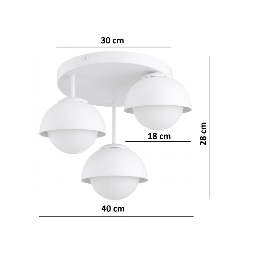 BRILAGI - Lustră aplicată COSMO 3xE27/60W/230V alb/auriu